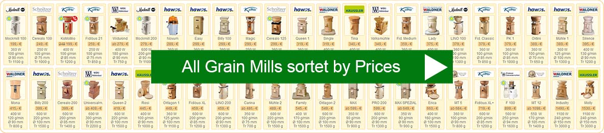 All Electric Grain Mills at a Glance 