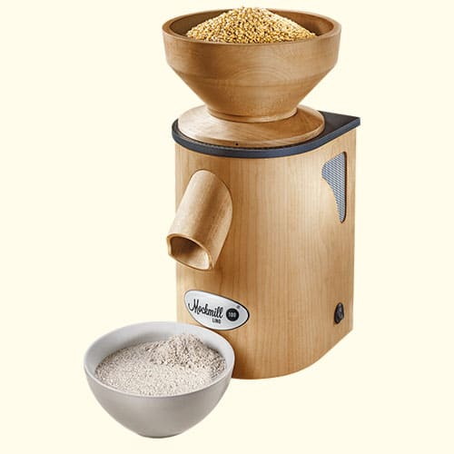 Grain mill Mockmill LINO 100 with filled hopper